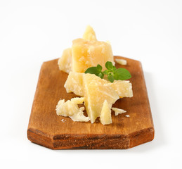 Canvas Print - Parmesan cheese on cutting board