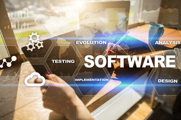 software development. data digital programs system technology concept.