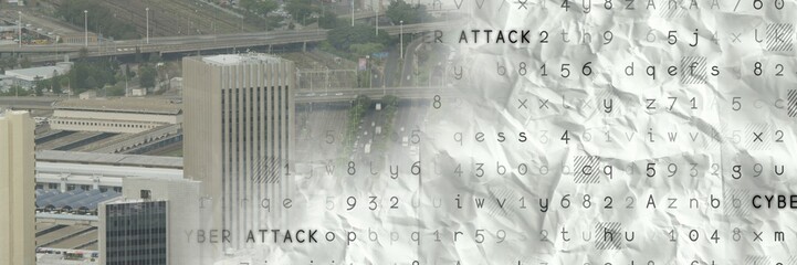 Poster - Skyline with white smart tech transition
