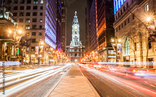 Cuadros en Lienzo Philadelphia City Hall at Night
