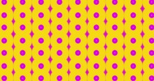 Cool Vintage Yellow And Pink Polka Dot Background