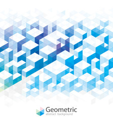 Aufkleber - Abstract geometric blue texture urban background.