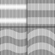 Abstract seamless geometric black and white pattern, narrow and wide lines, forms