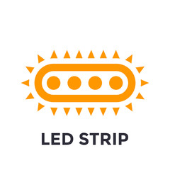 Poster - LED strip icon on white