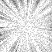Stipple Burst. Black And White Grainy Dotwork Design. Pointillism Pattern. Stippled Vector Illustration.