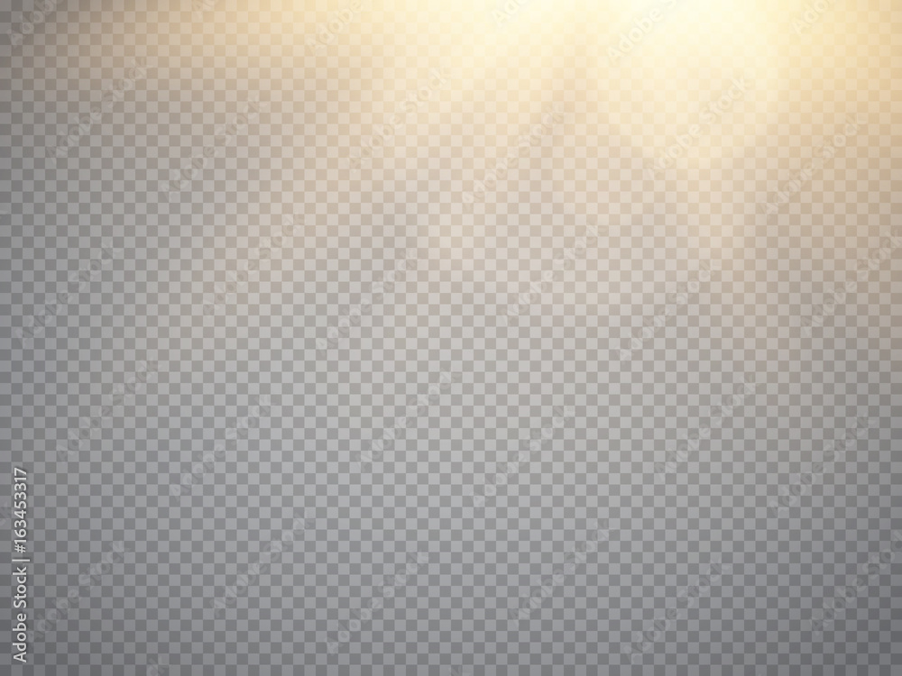 Lens flare light effect. Sun rays with beams isolated. Vector Stock ...