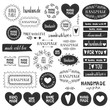 © anatartan - Handmade labels. Made with love icons. Vintage design elements. Vector. Isolated.