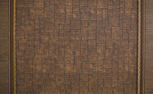 Texture Of A Yellow Brown Glossy Mosaic Tile