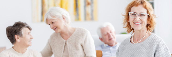 Wall Mural - Elder lady smiling