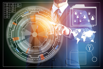 Poster - Technology and touchscreen concept