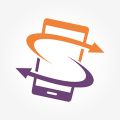 Wall Mural - Mobile Phone Technology Business Symbol Design