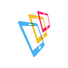 Wall Mural - Mobile Phone Technology Business Symbol Design