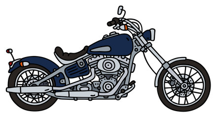 Wall Mural - Dark blue strong chopper