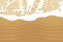 Soft Wave On The Beach, Vector Background