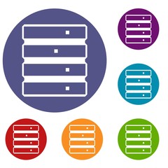 Poster - Database icons set
