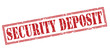 Security deposit red stamp on white background