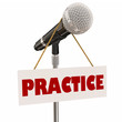 © iQoncept - Practice Sign Microphone Presentation Speaker Rehearsal 3d Illustration