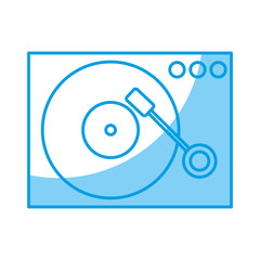 Canvas Print - dj turntable icon