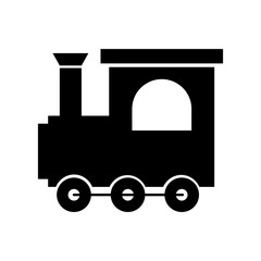 Sticker - train toy isolated icon vector illustration design