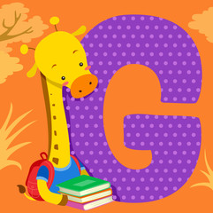 Poster - Alphabet Tile Giraffe Books