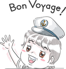 Canvas Print - Kid Boy Wave Bon Voyage