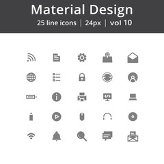 Poster - Material Design UI Line Icons