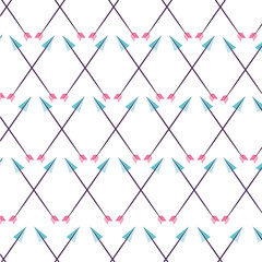 Wall Mural - Decorative arrows pattern boho style vector illustration design