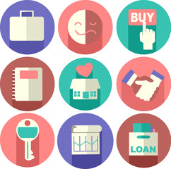 Sticker - Icons Real Estate Illustration