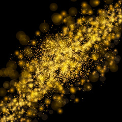 Wall Mural - Bright shimmering universe abstract space background. Bokeh Elegant Lights and Fog Background. Art Deco Style