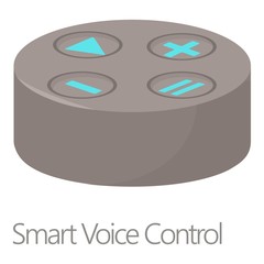 Poster - Smart voice control icon, cartoon style