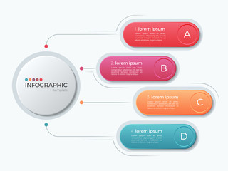 Presentation business infographic template with 4 options.