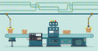 © Ramcreative - Industrial factory conveyor. Automatic production plant, packing.