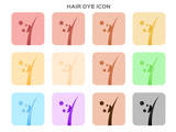 Fototapeta  - hair dye vector and icon