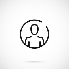 Poster - user icon. account, profile icon concepts. thin line design. premium quality. modern vector line ico