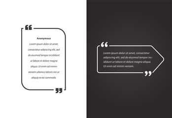 Remark Quote Template Bubble. Template Vector Set.