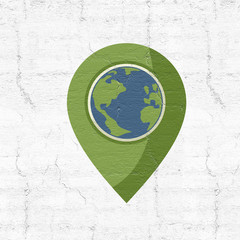 Poster - world planet location icon