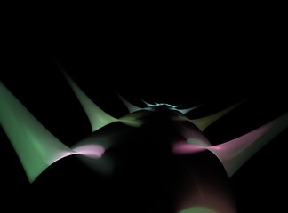 Aufkleber - abstract bright multicolored fractal computer generated image, background for text labels