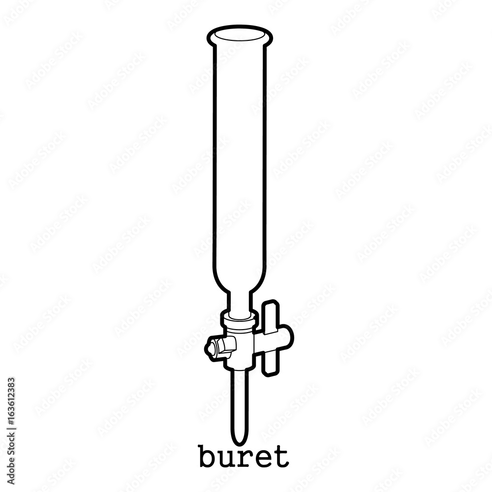 Laboratory buret icon outline Stock Vector Adobe Stock