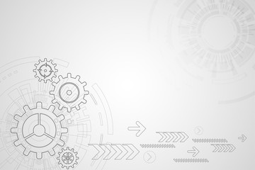 Poster - Vector abstract background technology concept.