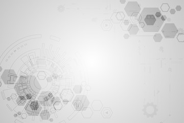Poster - vector abstract background technology concept.