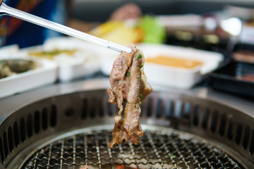 Wall Mural - meat and beef for Bar B Que  grill - selective focus