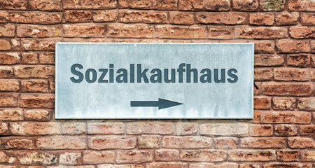  Schild 225 - Sozialkaufhaus