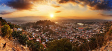 Beautiful HDR Cityscape Panorama Of Antananarivo, Madagascar, At Sunset