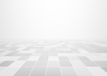 Vector Design Of Floor Tile Background With Grid Line And Light In Perspective View For Background.