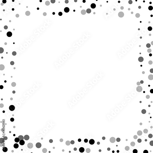 Download Random black dots. Square scattered border with random ...