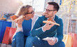 © bobex73 - Couple eating pizza outdoors. Dating, consumerism, food, lifestyle concept