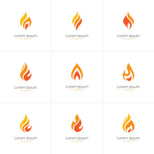 Flame Logo Set.