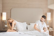 © Friends Stock - Young couple travel together hotel room leisure