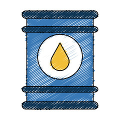 Sticker - oil barrel isolated icon vector illustration design