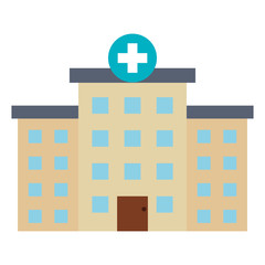 Canvas Print - hospital building isolated icon vector illustration design